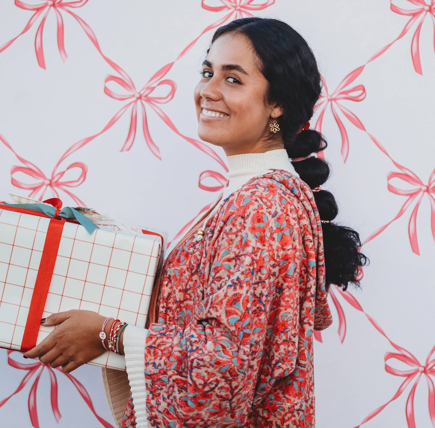 K'lani "Joy" Holiday Bow Hair Tie Bracelets