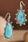 Western Teardrop Hand Stone Earrings