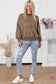 Acid Washed Drop Shoulder Crewneck Sweatshirt