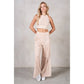 Halter Neck Crop Top and Pants Set