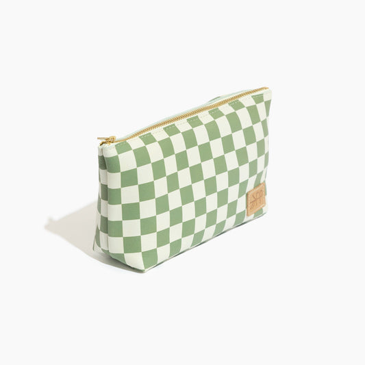 Freshly Picked Sage Check Utility Pouch