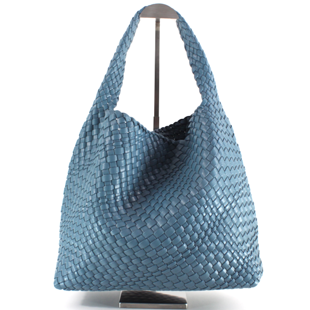 Woven Hobo Bag w/Cosmetic Pouch