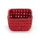 Red Ceramic Berry Dish with Towel