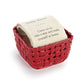 Red Ceramic Berry Dish with Towel