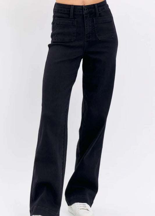 Judy Blue Patch Pocket Straight Jeans