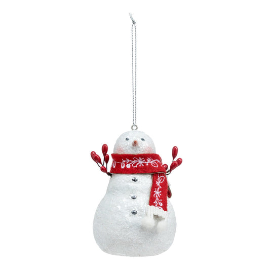 Snowman Berry Branch Ornament