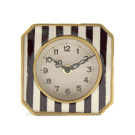 Black and White Striped Clock