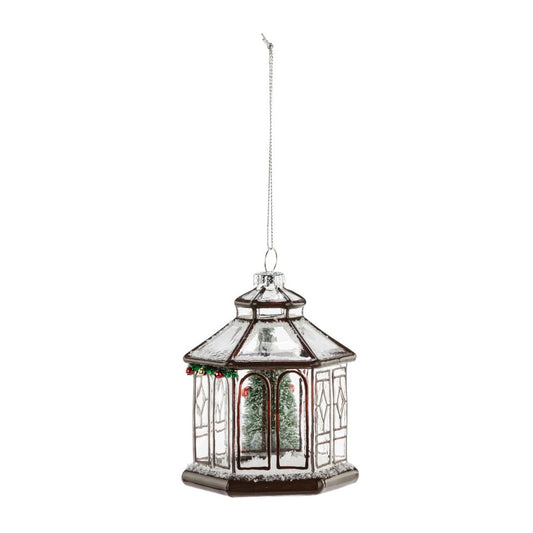 Glass Cardinal Gazebo Ornament