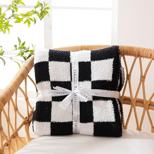 Black & White Check Blanket