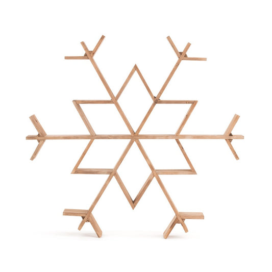 Large Wood Snowflake Wall Shelf