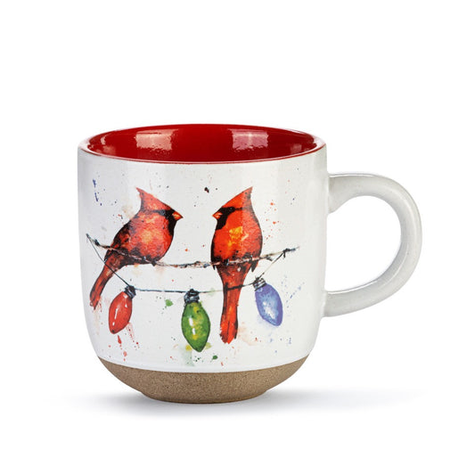 Cardinals on Lightstring Mug and Card Set