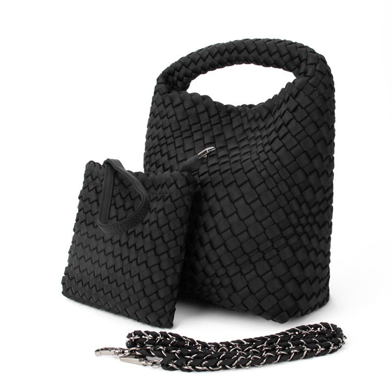 The Chloe | Small Woven Crossbody Tote