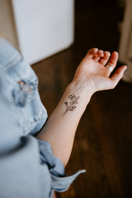 Wildflower Temporary Tattoos