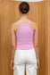 STRIPED ROUND NECK KNIT TANK: PINK