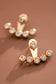 18K Gold Plated Stainless Steel White Crystal Ear Jacket Studs – 7985: S0OX3T7985