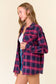 Plaid Flannel Shirt W/ Frayed Detail