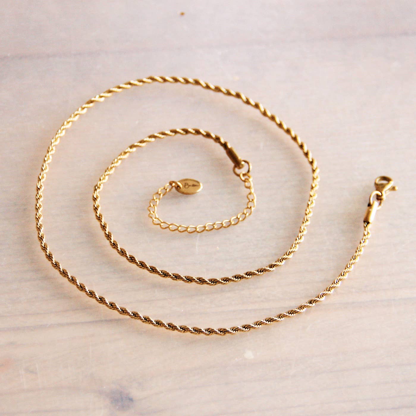 Stainless steel fine twisted necklace