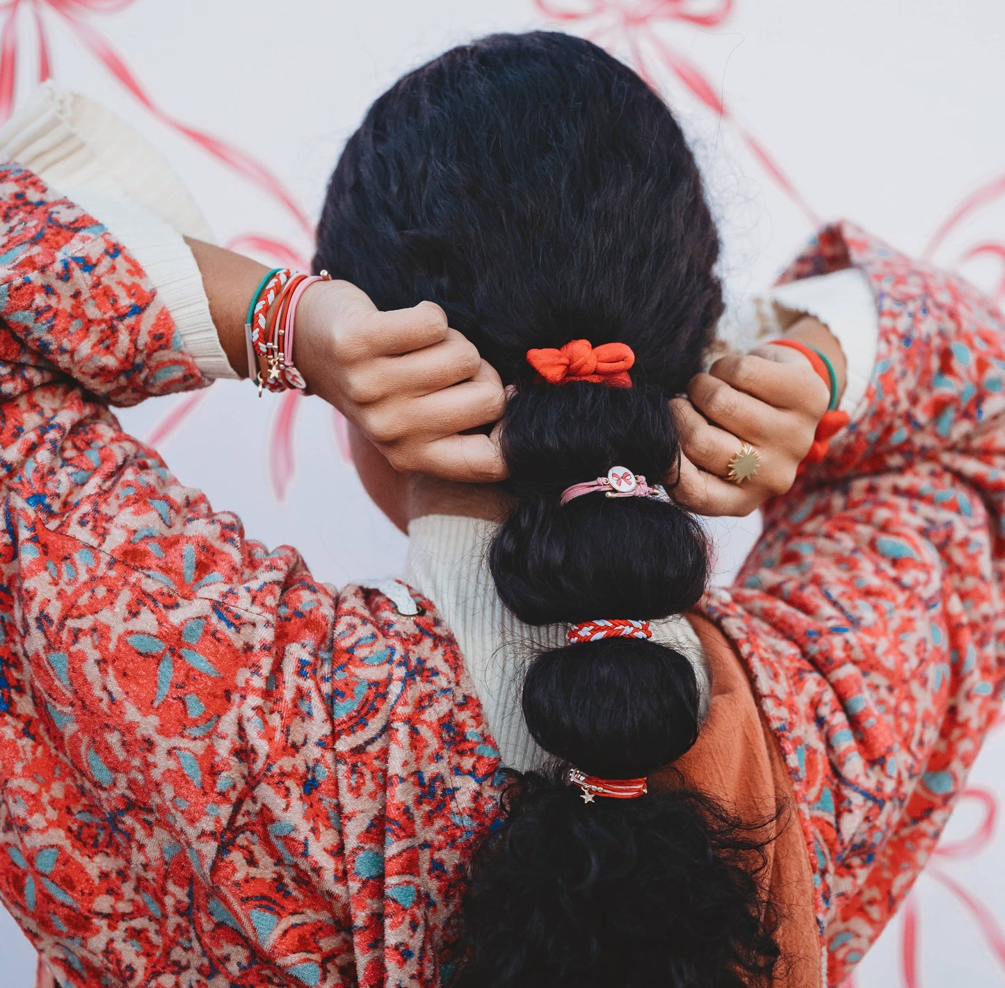 K'lani "Joy" Holiday Bow Hair Tie Bracelets