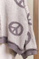 V Neck Peace Embroidered Sweater