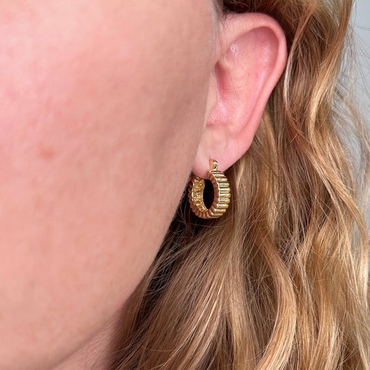 Hoop Earrings - Ridged