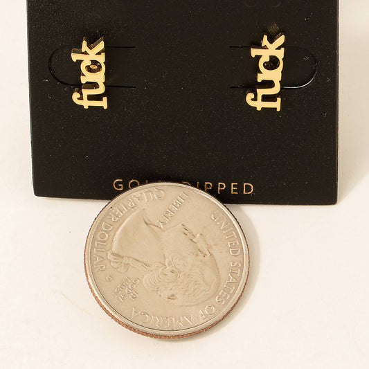 Mini Fuck Stud Earrings