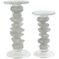 Glass Stacked Stone Candle Holders