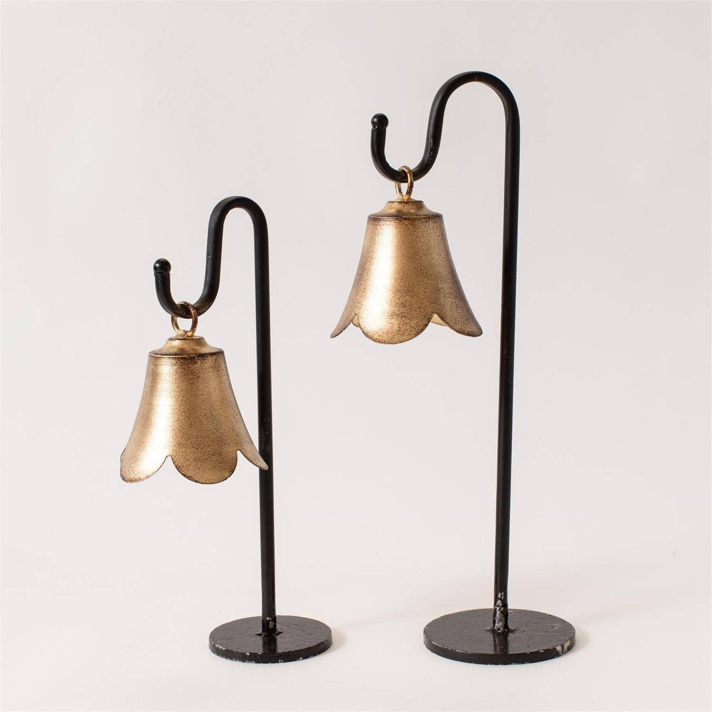 Gold Fluted Bells On Stand