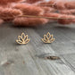 Lotus Flower Stud Bud Stud Earrings