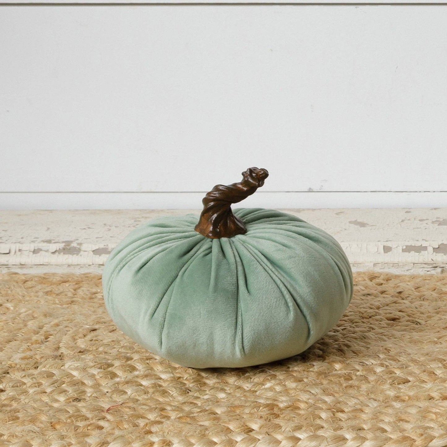 Small Velvet Pumpkin, Green