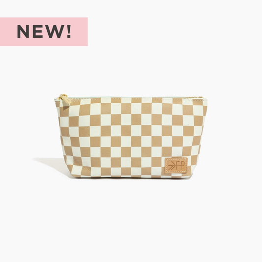 Freshly Picked Tan Check Utility Pouch