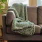 Chunky Knit Throw: Cream