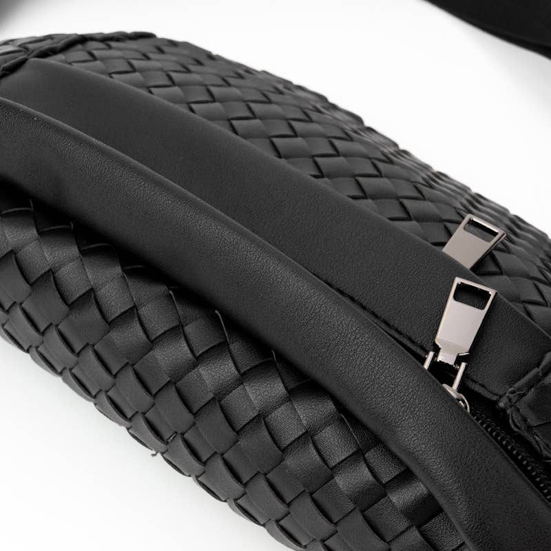 The Riley | Woven Leather Sling Bag