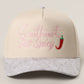 Sweetheart, But Spicy Embroidery Two-Tone Trucker Hat