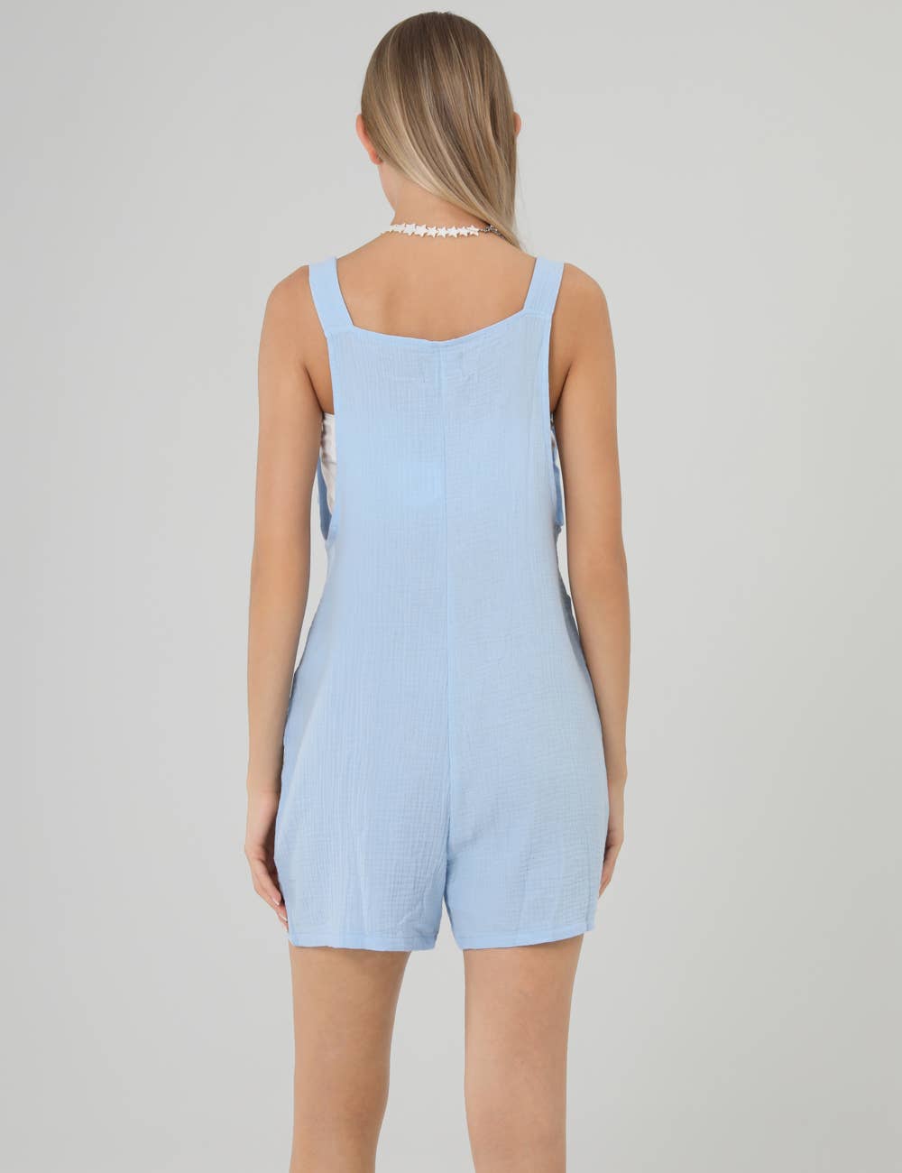 Solid Color Romper - Apricot