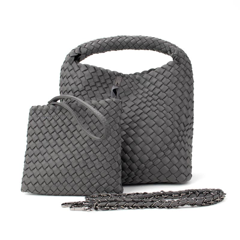 The Chloe | Small Woven Crossbody Tote