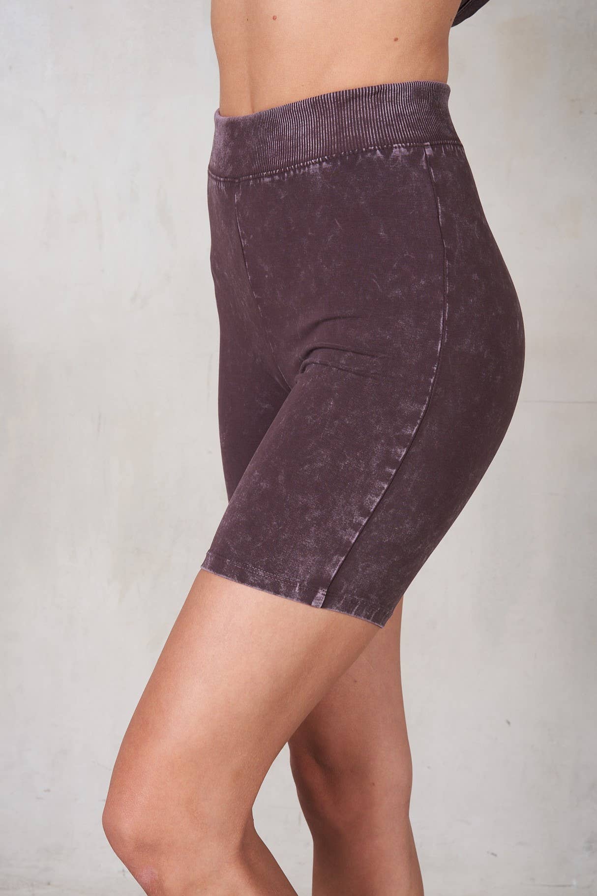 Mineral Washed Biker Shorts