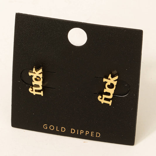 Mini Fuck Stud Earrings