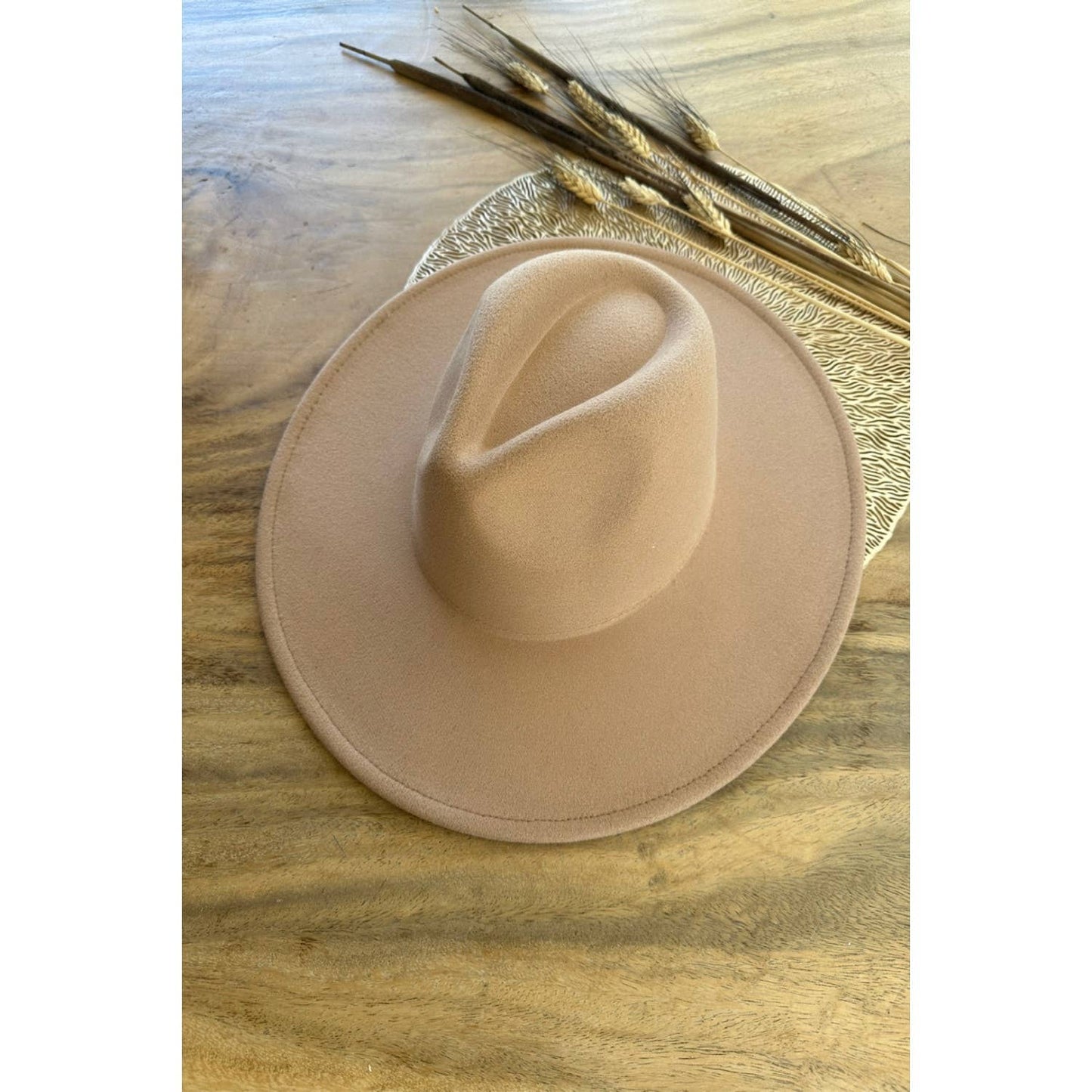 Classic Wide Brim Felt Primium Hat : Rust