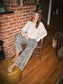 Leopard Slouchy Straight Jeans