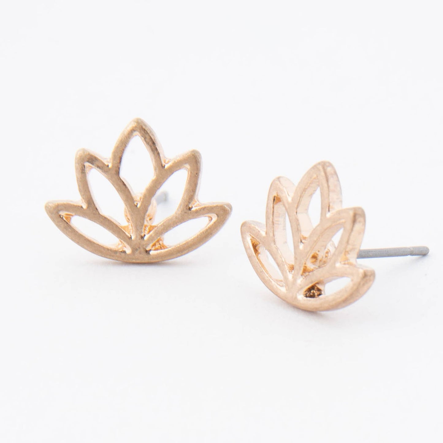 Lotus Flower Stud Bud Stud Earrings