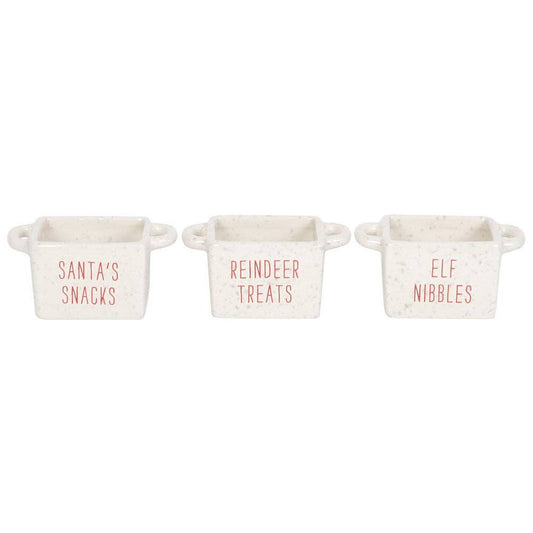 Ceramic Christmas Snack Bowls