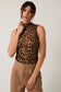 Cheetah Mesh Top