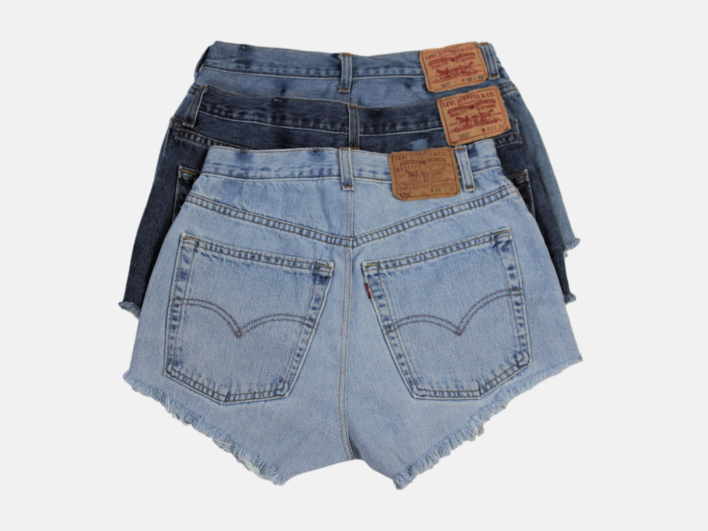 High-Rise Upcycled Denim Cutoff Shorts