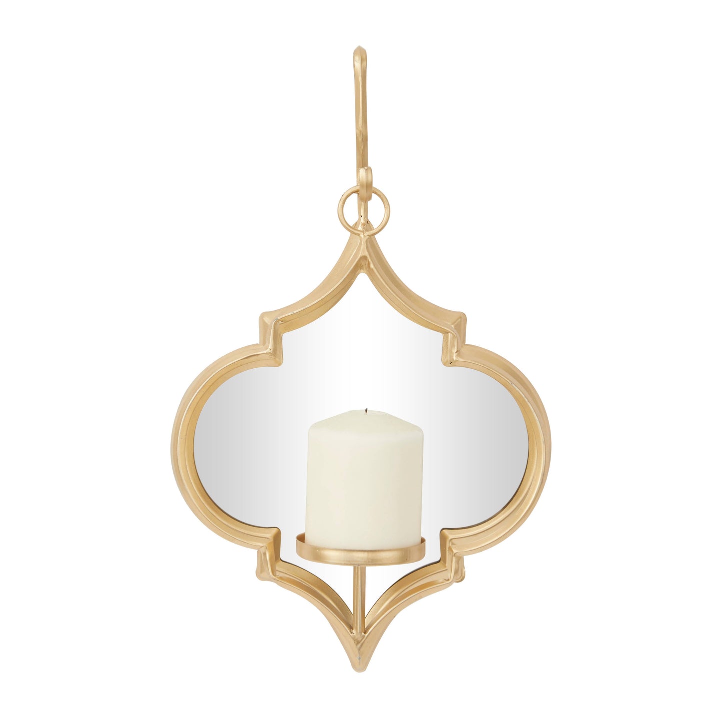 CosmoLiving Gold Metal Geometric Wall Sconce