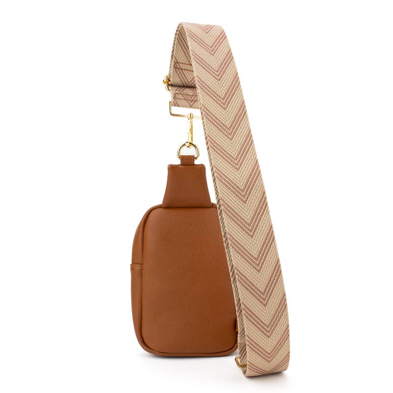 The Harlow |  Sling Bag with Chevron Strap