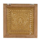 Gold Metal Embossed Floral Mirror Wall Decor