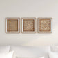 Gold Metal Embossed Floral Mirror Wall Decor