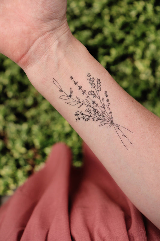 Handpicked Florals Temporary Tattoo