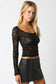 Emila Lace Top: Black