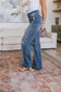 Judy Blue High Waist Distressed Denim Trousers